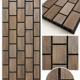 Modern interior featuring a 60 × 240 × 1.7cm walnut acoustic wall panel with stylish vertical architectural detailing