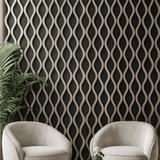 Dark Grey Wavy 60 × 240 × 1.5cm Acoustic Wall Panel