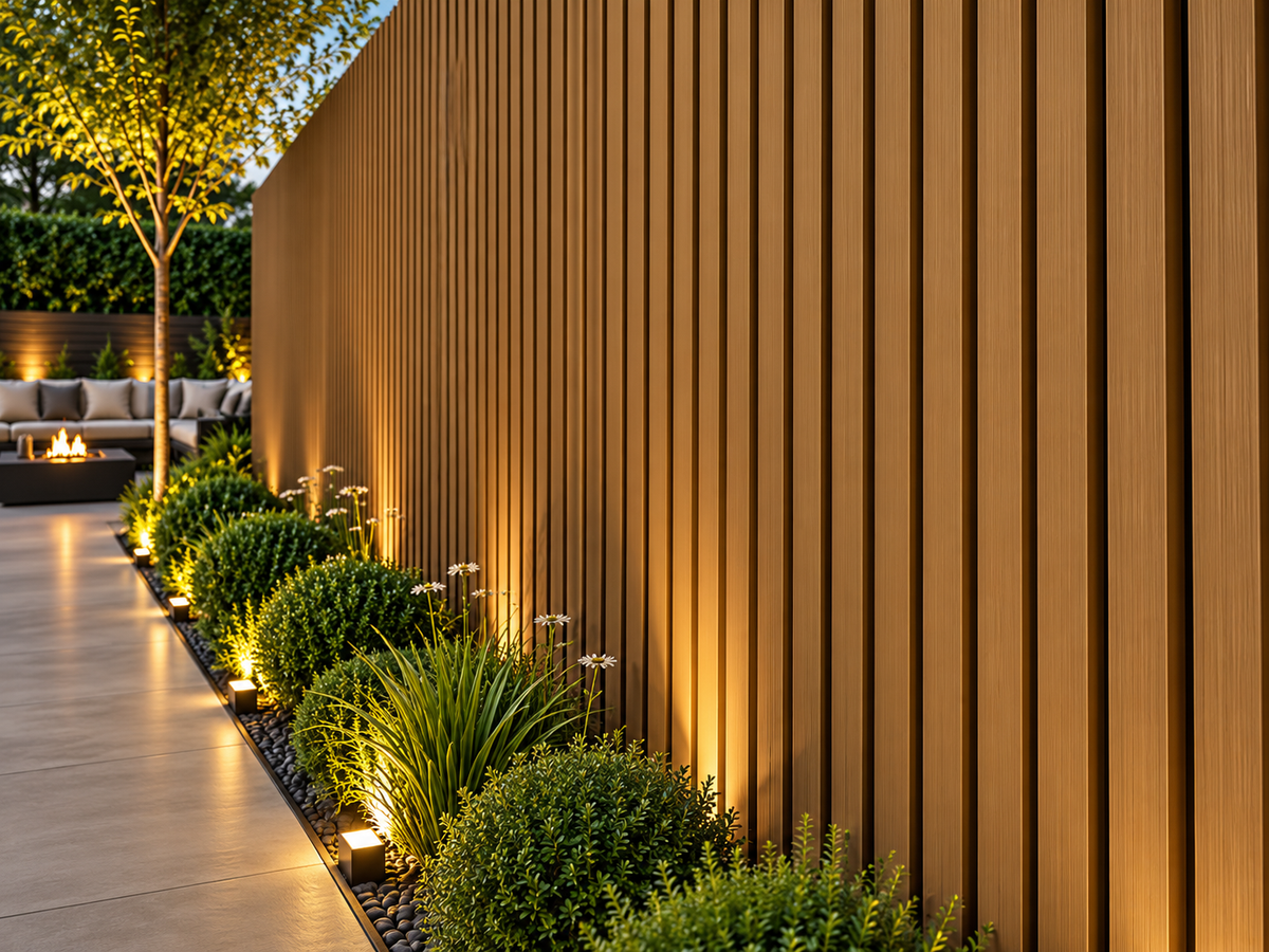 Walnut 21 × 290 × 2.5cm Outdoor Composite Wall Panel