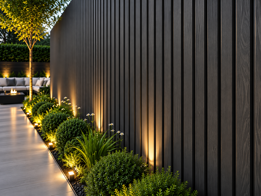 Walnut 15 × 240 × 1cm seamless PVC wall panel with a warm wood-effect finish for modern interiors