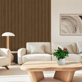 Walnut 30 × 240 × 1.2cm seamless PVC wall panel with rich natural wood grain and a smooth decorative finish