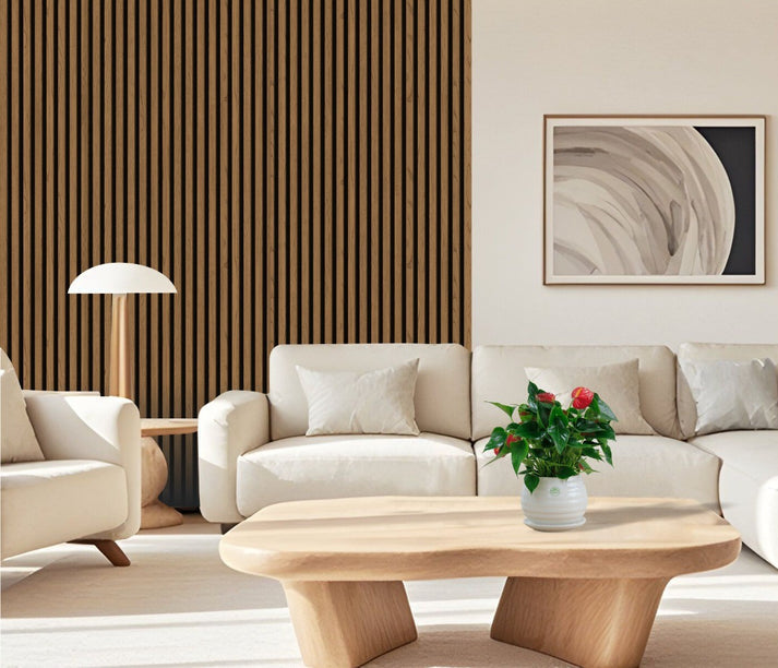 Walnut 30 × 240 × 1.2cm seamless PVC wall panel with rich natural wood grain and a smooth decorative finish