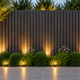 Modern interior featuring a 15 × 240 × 1cm walnut seamless PVC wall panel for a warm architectural feature
