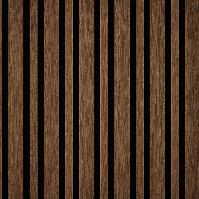 Walnut Wide Slat Acoustic Wall Panel | 60 × 240cm