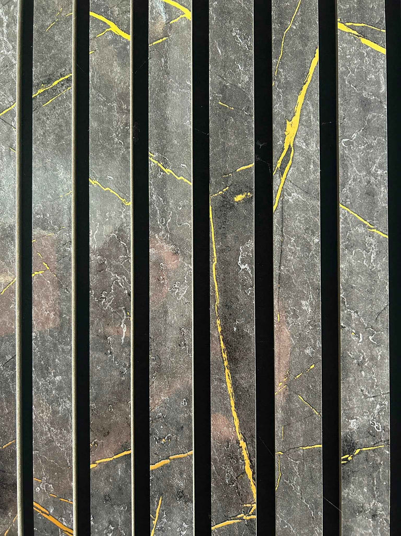 Gold & Black Marble Acoustic Wall Panel 280 Cm