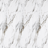 Close-up view highlighting delicate gold accents flowing across a smooth white stone-effect finish