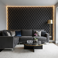 Dark Grey Wavy Acoustic Panel - Ashlynconcepts