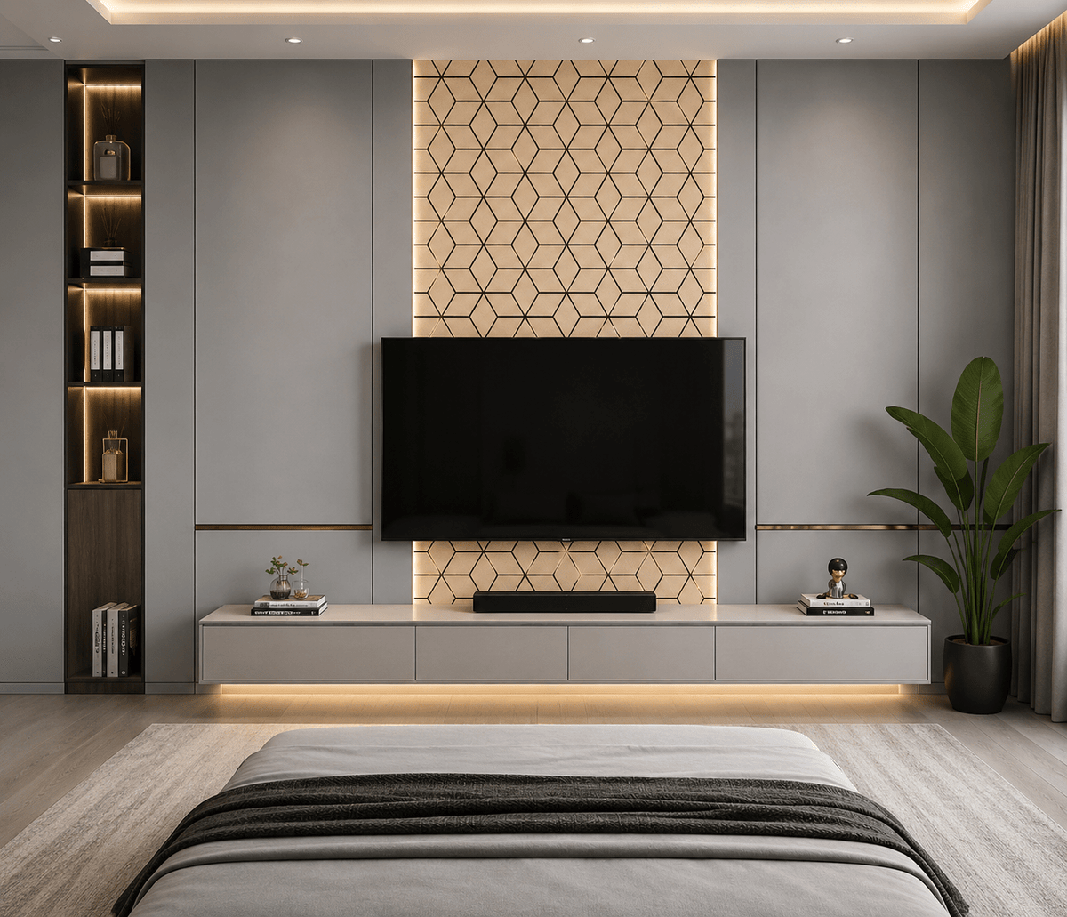 Dark Oak 60 × 240 × 1.7cm Acoustic Block Wall Panel