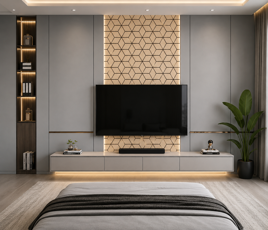Dark Oak Acoustic Block Wall Panel | 60 × 240cm | Pack of 4