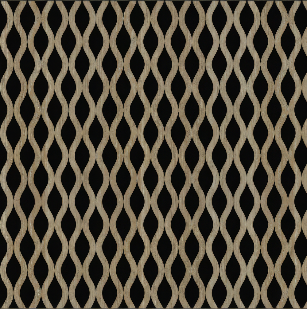 Dark Oak Wavy Acoustic Panel