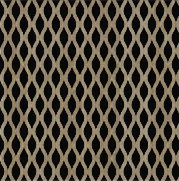 Dark Oak Wavy Acoustic Panel