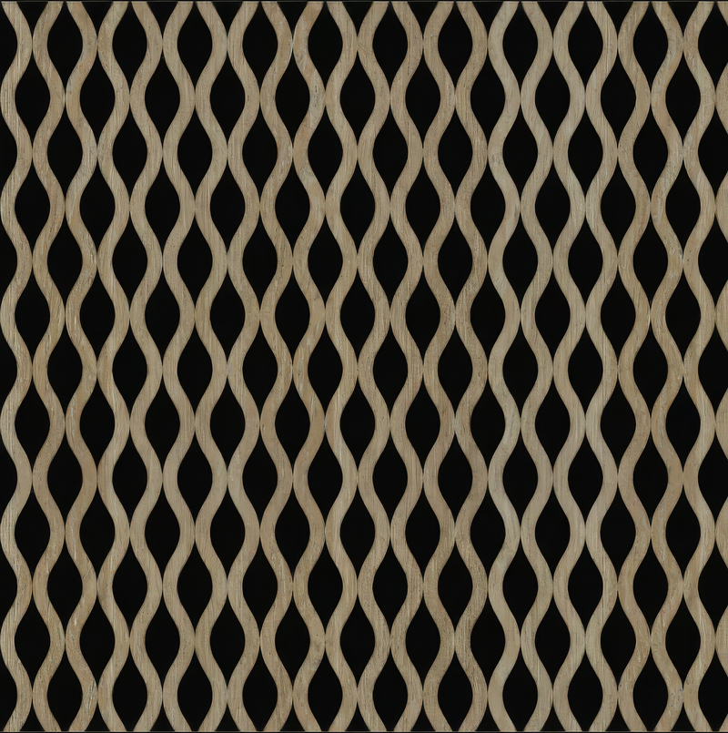Dark Oak Wavy Acoustic Panel