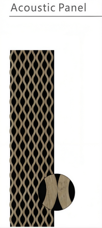 Dark Oak Wavy Acoustic Panel - Ashlynconcepts